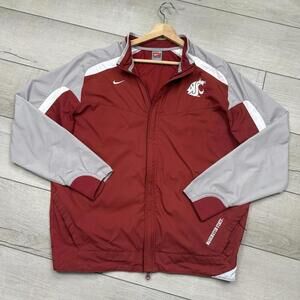 VTG Nike Team-Fit Storm Washington State Cougars Jacket Men’s M Windbreaker Red